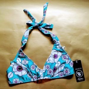 Wildfox Sixties Floral Halter Bikini Top